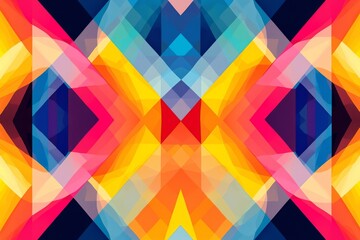 Abstract Geometric Pattern with Vibrant Colors created with Generative AI