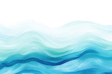 Abstract blue ocean waves  png paint texture overlay, transparent background