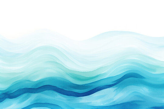 Abstract blue ocean waves  png paint texture overlay, transparent background