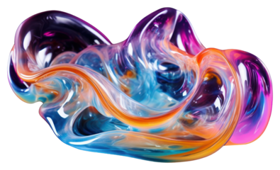 PNG Neon liquid pattern purple accessories.