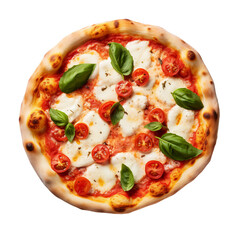 pizza margherita isolated on white