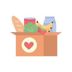 food charity cardboard box