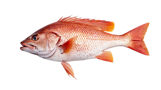 Red snapper fishing target fish isolated on white background