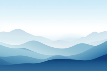 PNG abstract blue gradient mountain, transparent background