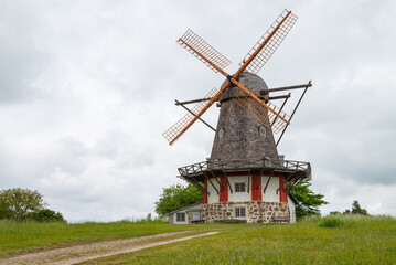 The old mill on the island of Bogo in Denmark