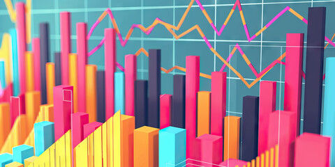 Social Media Engagement Rates: A series of bar graphs in various hues, comparing engagement rates across different social media platforms for a particular brand or product.