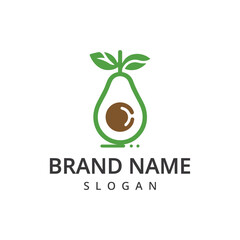 Avocado logo healthy fruit symbol