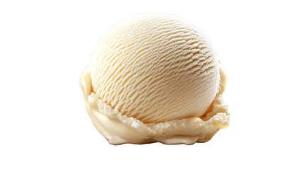 scoop ice cream, front view on transparency background PNG