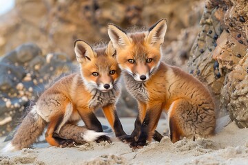 Obraz premium red fox vulpes