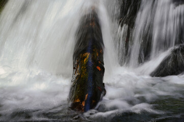 waterfall on the rocks