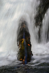 waterfall on the rocks