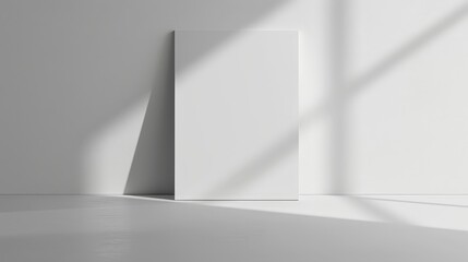 Obraz premium White Minimalist Mockup with Sunlight.