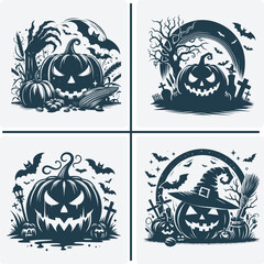 Pumpkin SVG, Halloween Svg, Pumpkin Silhouette, Halloween Pumpkin Silhouette Svg