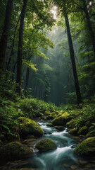 Obraz premium mountain river in the mountains