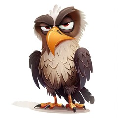 Eagle Empathy emotion fantasy animal cartoon isolated whitebackground