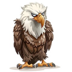 Obraz premium Eagle Guilt emotion fantasy animal cartoon isolated whitebackground
