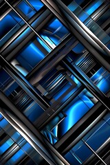 Obraz premium An Abstract Backdrop Featuring Black and Blue Diagonal Lines