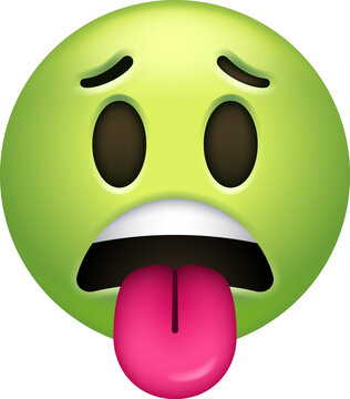 recommend clip art: Nauseated Sick Face With Tongue Out Emoji