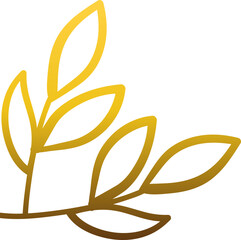 Luxury golden leaf design