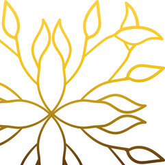 Luxury golden leaf design