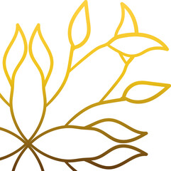 Luxury golden leaf design