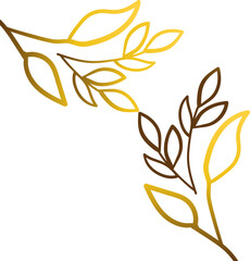 Luxury golden leaf design