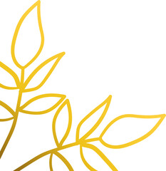 Luxury golden leaf design