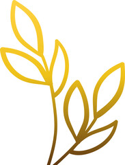 Luxury golden leaf design