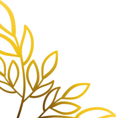 Luxury golden leaf design