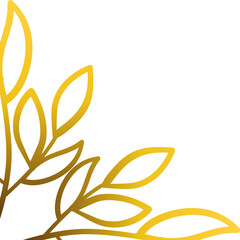 Luxury golden leaf design
