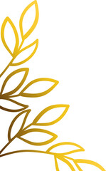 Luxury golden leaf design