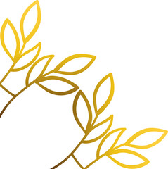 Luxury golden leaf design