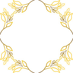 luxury golden wreaths design