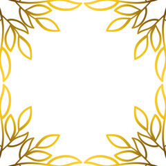 luxury golden wreaths design