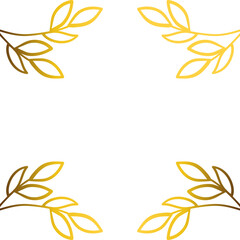 luxury golden wreaths design