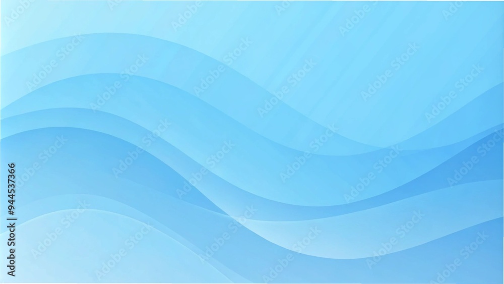 Wall mural blue abstract wave background presentation template,generative ai