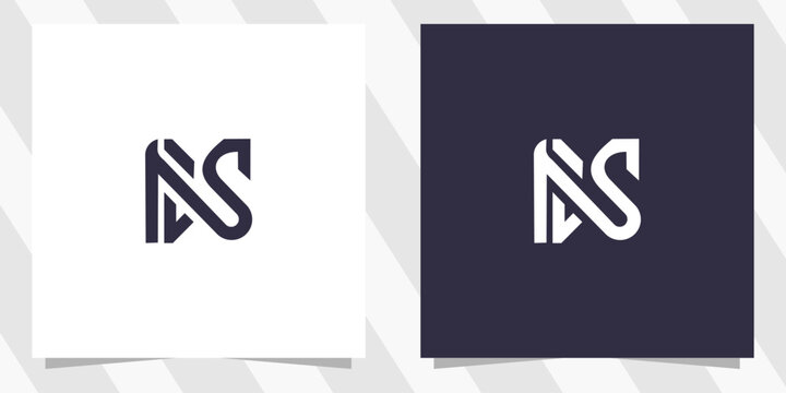letter ns sn logo design vector