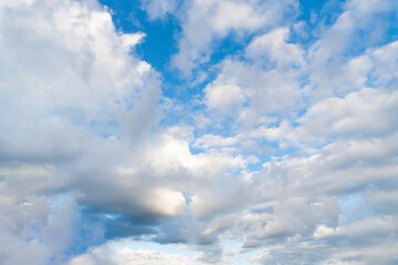 Cloudy skyscape background. Cloudscape sky background. Cloud in the sky. Background with cloud. Blue sky with white clouds. Skyscape and cloudscape. Sky with clouds. Cloud formations