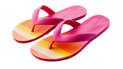 trap girls' flip flop footwear on transparency background PNG