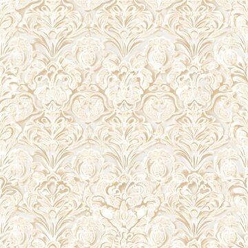 35. **Design a seamless pattern featuring delicate, intricate lacework in a soft, ivory shade.**