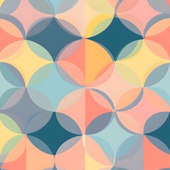 24. **Generate a seamless pattern of abstract, overlapping circles in soothing pastel colors.**