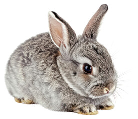 Obraz premium PNG Easter grey bunny animal mammal rodent.