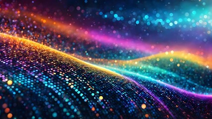 Naklejka premium A colorful, swirling pattern of dots that resembles a wave