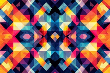 Abstract Geometric Pattern with Vibrant Colors created with Generative AI