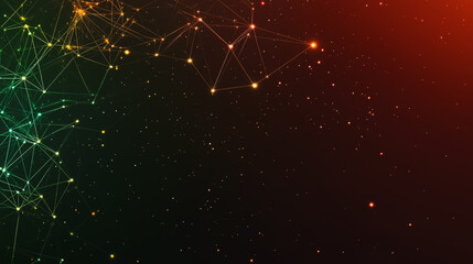 Fototapeta premium Abstract business connection of lines from nodes It is connected to endless nodes and represents the innovation of communication in the network.