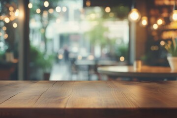 Warm vintage coffee shop atmosphere with blurred background and bokeh lights inviting relaxation and conversation