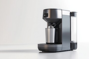 Modern single-serve coffee maker with sleek design