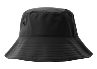 PNG black bucket hat, transparent background