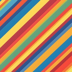 140. **Design a seamless pattern featuring bold, colorful diagonal stripes in a dynamic, energetic layout.**