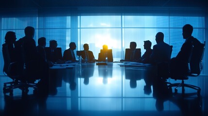 Business Team Discussing Strategy in Boardroom Meeting, Business team, discussing strategy, boardroom meeting